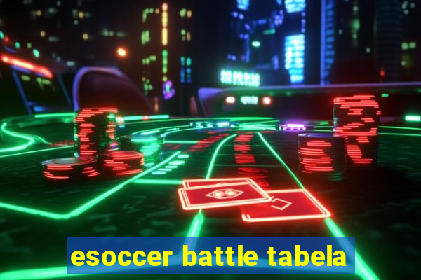 esoccer battle tabela